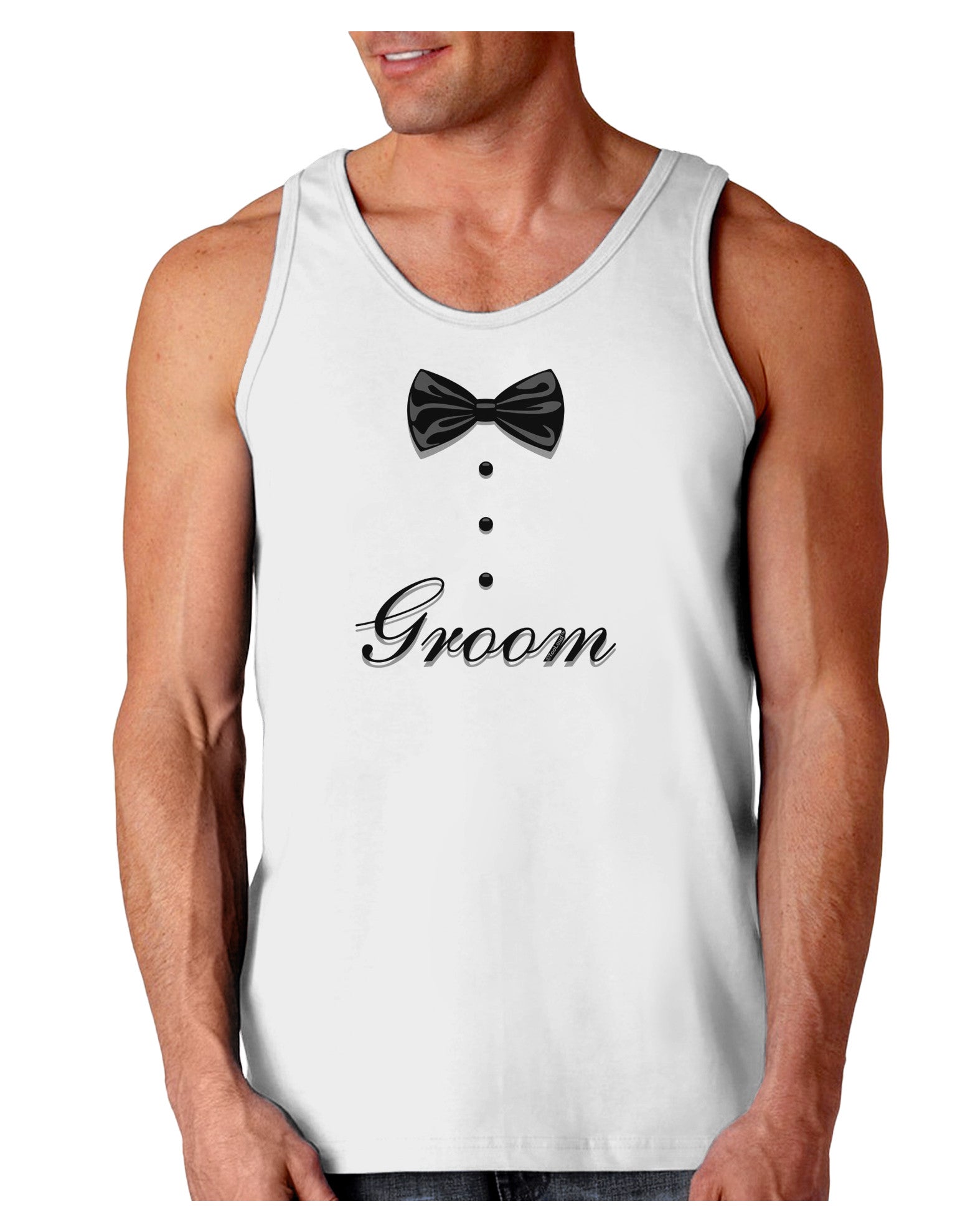 Tuxedo - Groom Loose Tank Top-Loose Tank Top-TooLoud-White-Small-Davson Sales