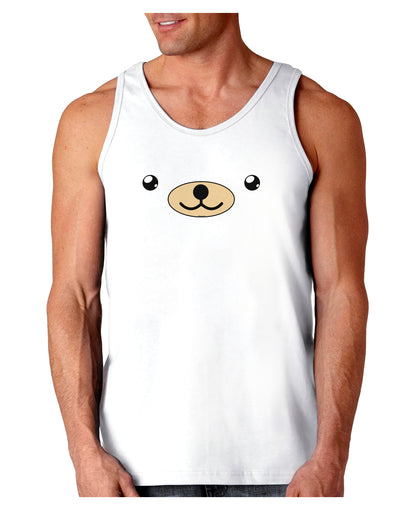 Kyu-T Face - Beartholomew the Teddy Bear Loose Tank Top-Loose Tank Top-TooLoud-White-Small-Davson Sales