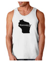 Wisconsin - United States Shape Loose Tank Top-Loose Tank Top-TooLoud-White-Small-Davson Sales