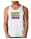 Happy Mardi Gras Text Loose Tank Top by TooLoud-Loose Tank Top-TooLoud-White-Small-Davson Sales