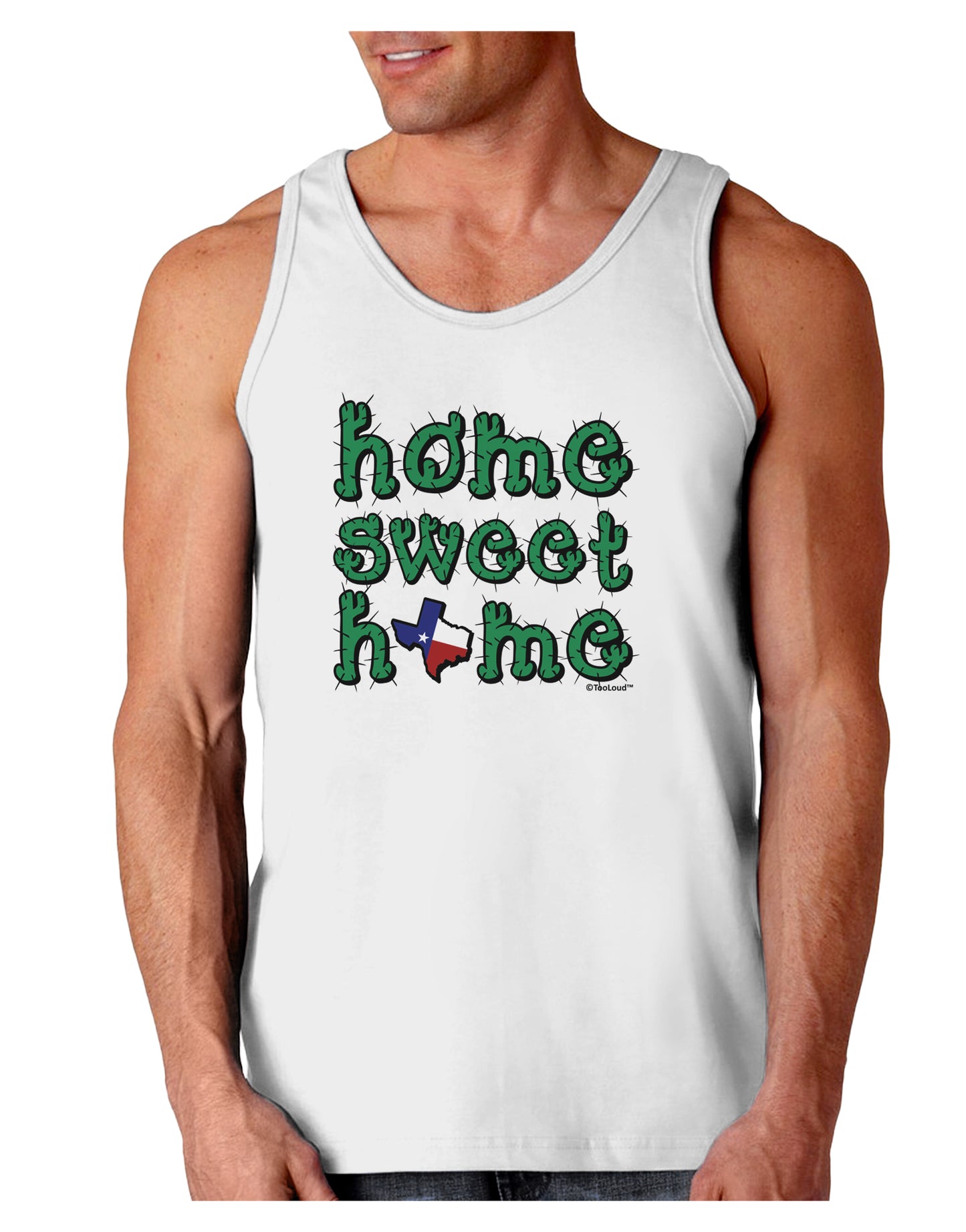 Home Sweet Home - Texas - Cactus and State Flag Loose Tank Top by TooLoud-Loose Tank Top-TooLoud-White-Small-Davson Sales