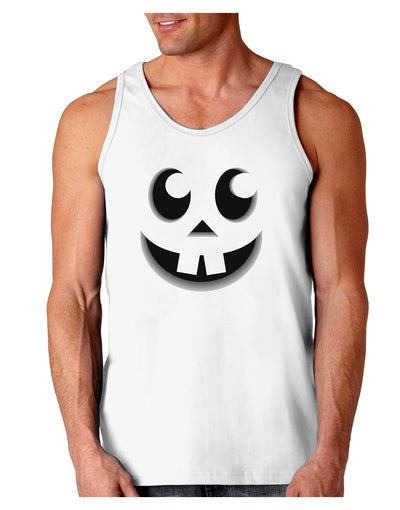 Cute Jack O Lantern Pumpkin Face Loose Tank Top-Loose Tank Top-TooLoud-White-Small-Davson Sales