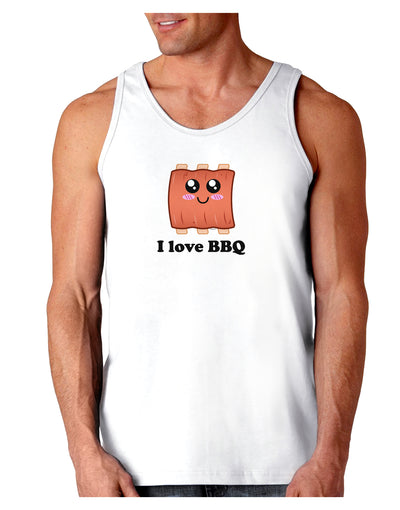 I love BBQ Ribs Loose Tank Top-Loose Tank Top-TooLoud-White-Small-Davson Sales