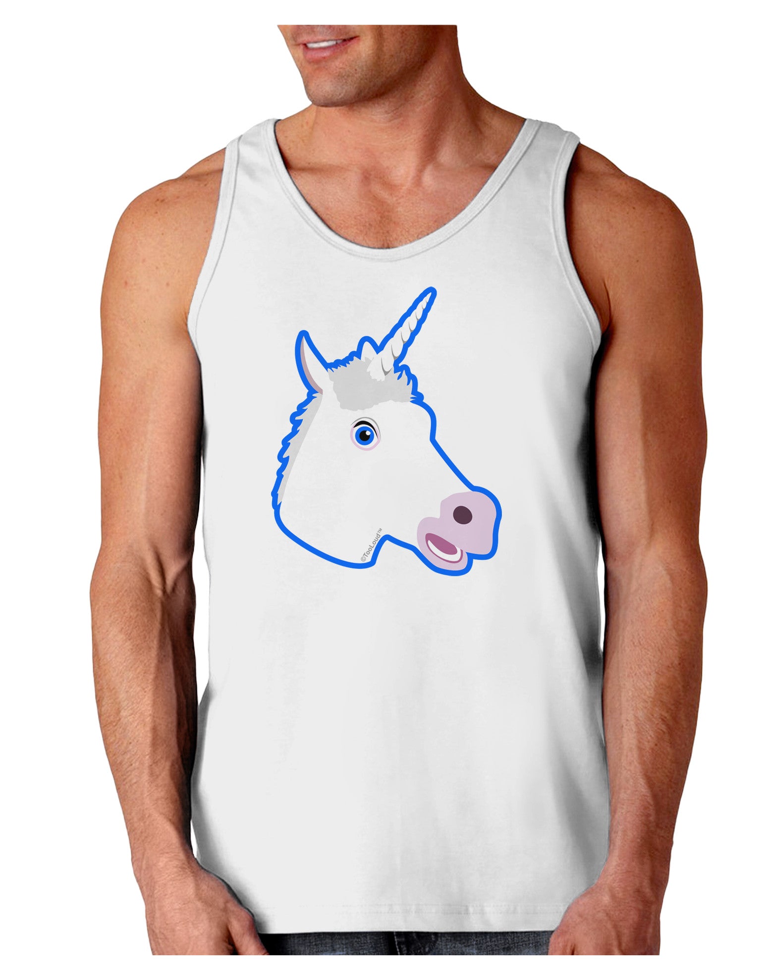 Fanciful Unicorn Loose Tank Top-Loose Tank Top-TooLoud-White-Small-Davson Sales