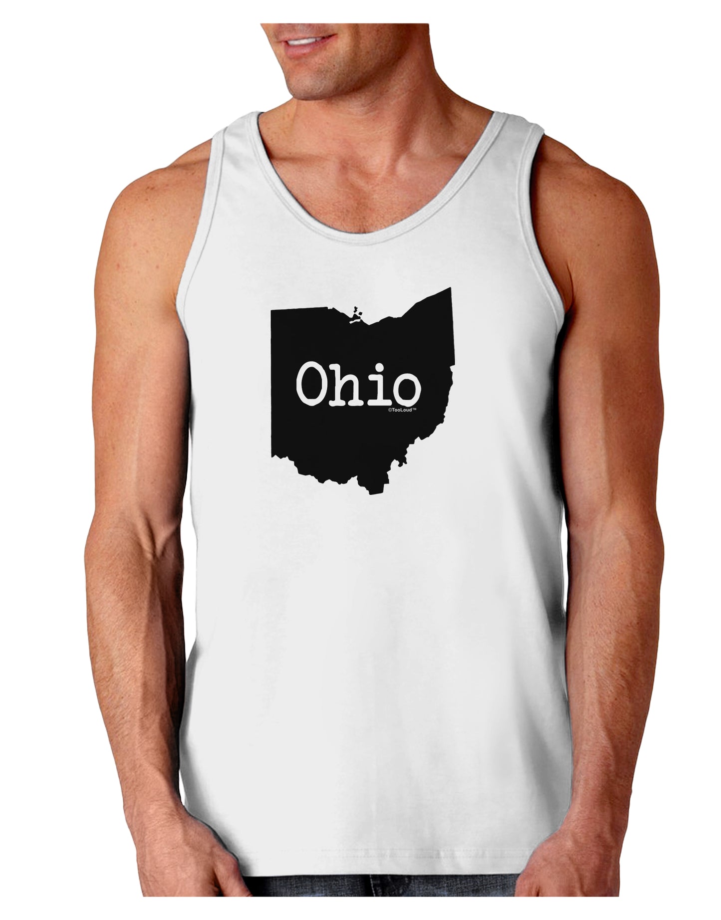 Ohio - United States Shape Loose Tank Top by TooLoud-Loose Tank Top-TooLoud-White-Small-Davson Sales