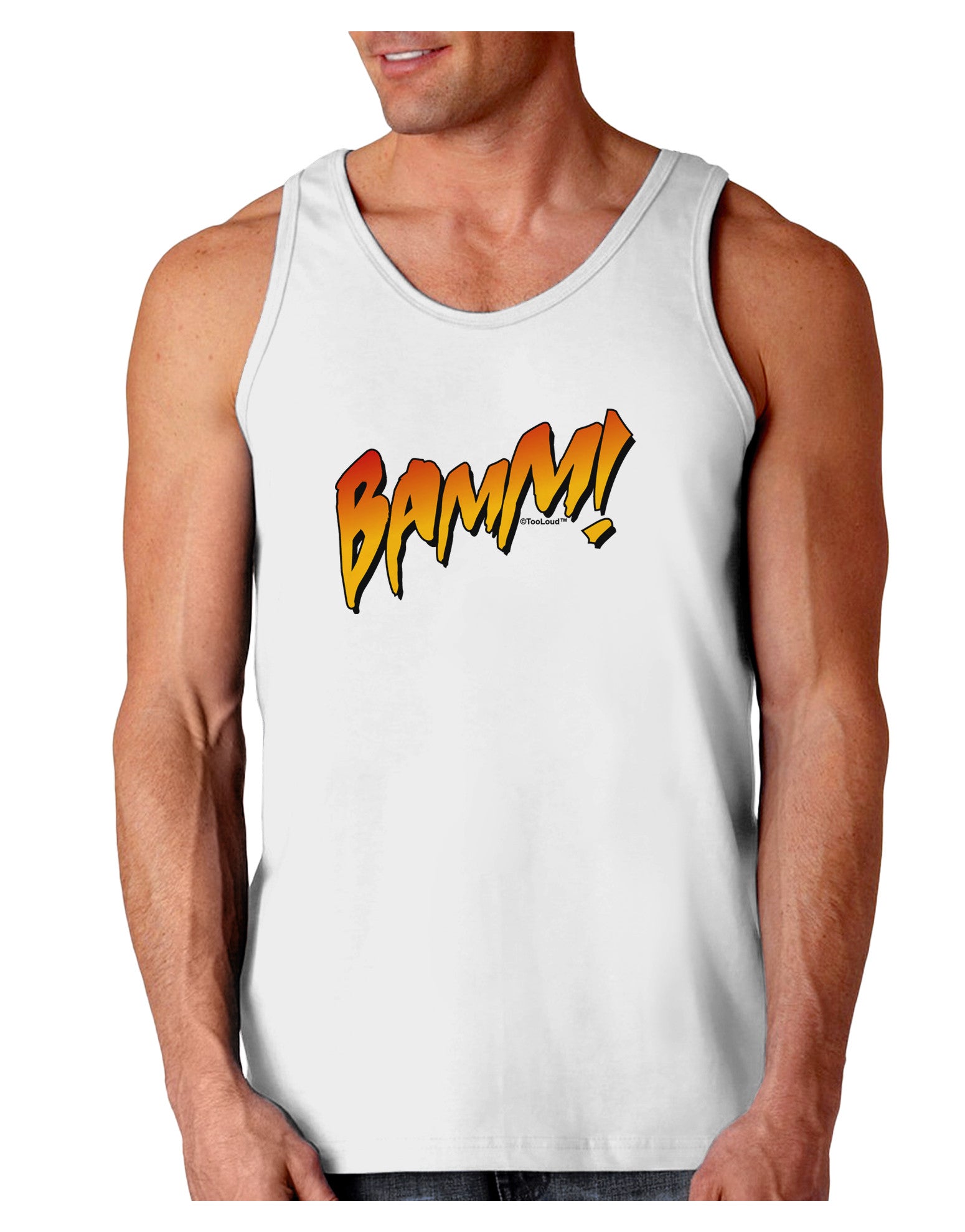 Onomatopoeia BAMM Loose Tank Top-Loose Tank Top-TooLoud-White-Small-Davson Sales