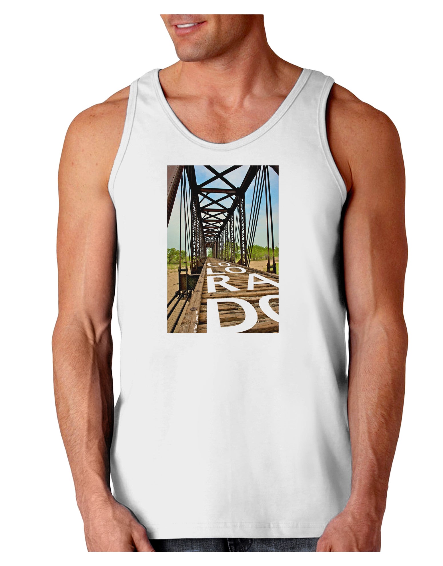 Colorado Bridge Text Loose Tank Top-Loose Tank Top-TooLoud-White-Small-Davson Sales
