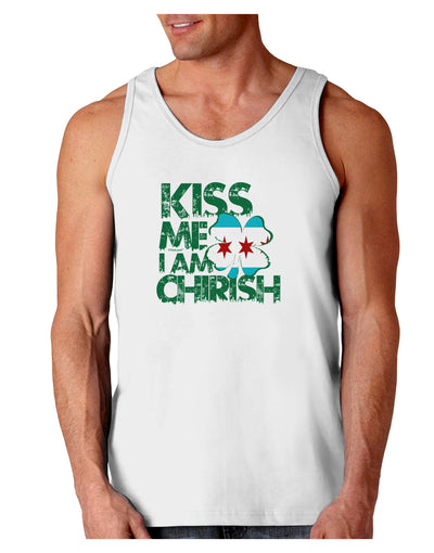 Kiss Me I'm Chirish Loose Tank Top by TooLoud-Clothing-TooLoud-White-Small-Davson Sales