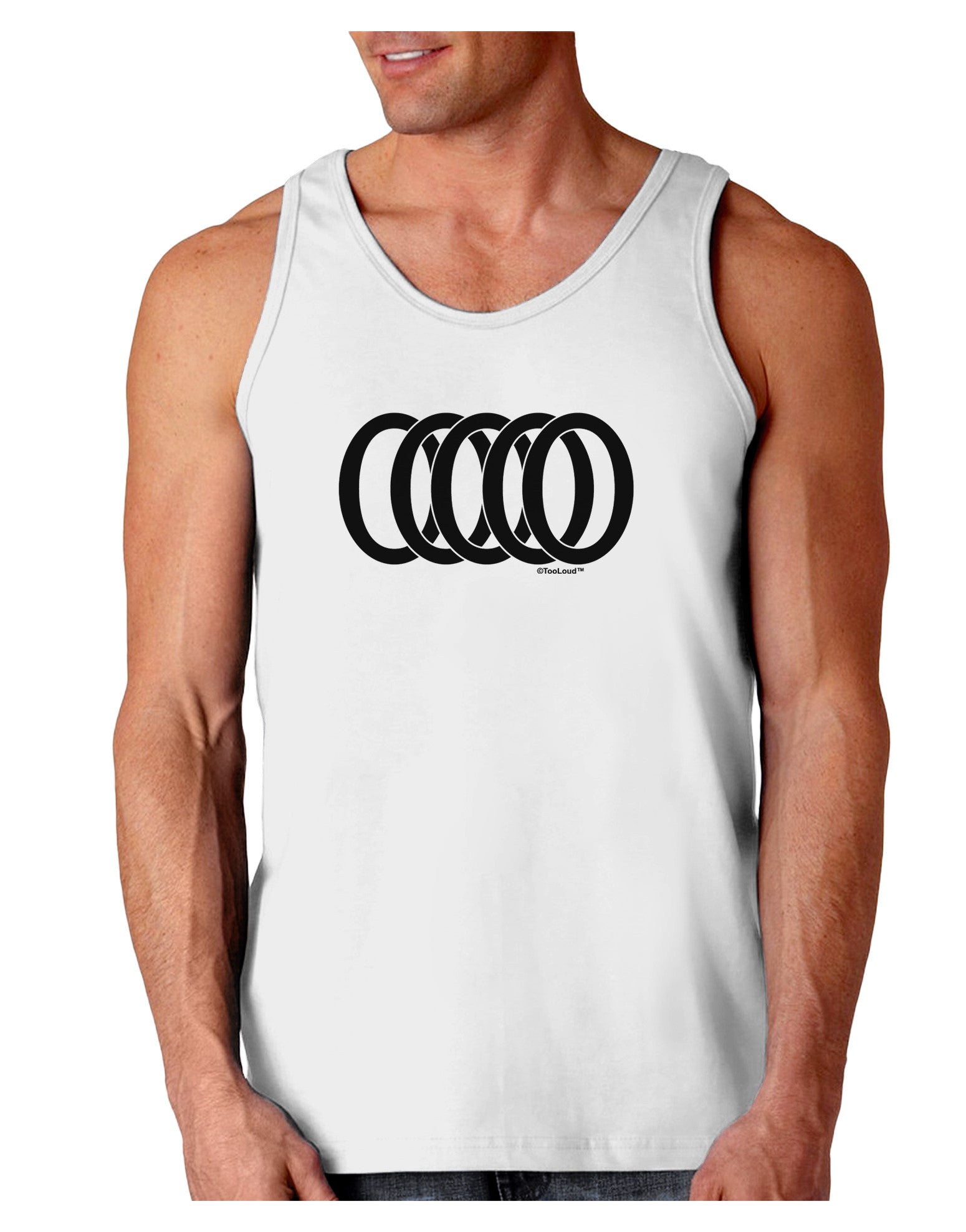 Five Golden Rings Loose Tank Top-Loose Tank Top-TooLoud-White-Small-Davson Sales
