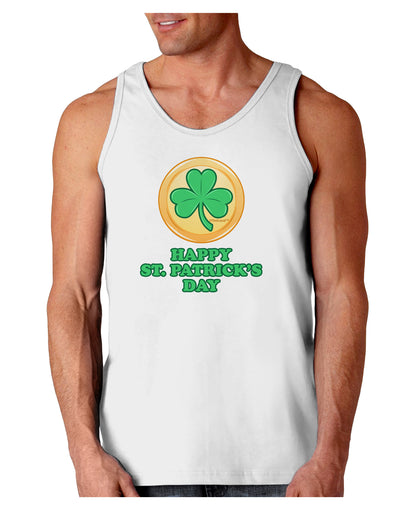 Shamrock Button - St Patrick's Day Loose Tank Top by TooLoud-Loose Tank Top-TooLoud-White-Small-Davson Sales