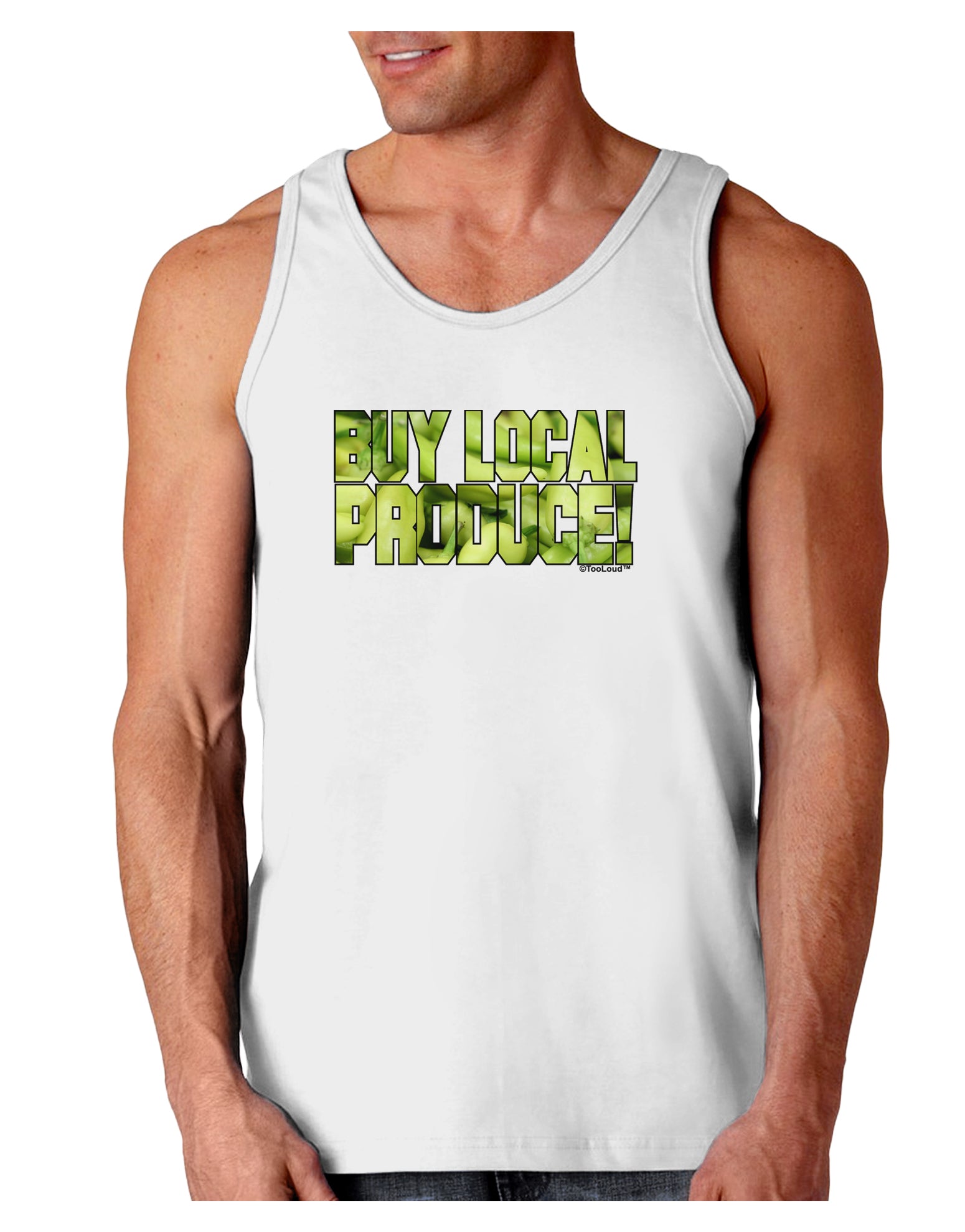 Buy Local - Jalapenos Text Loose Tank Top-Loose Tank Top-TooLoud-White-Small-Davson Sales