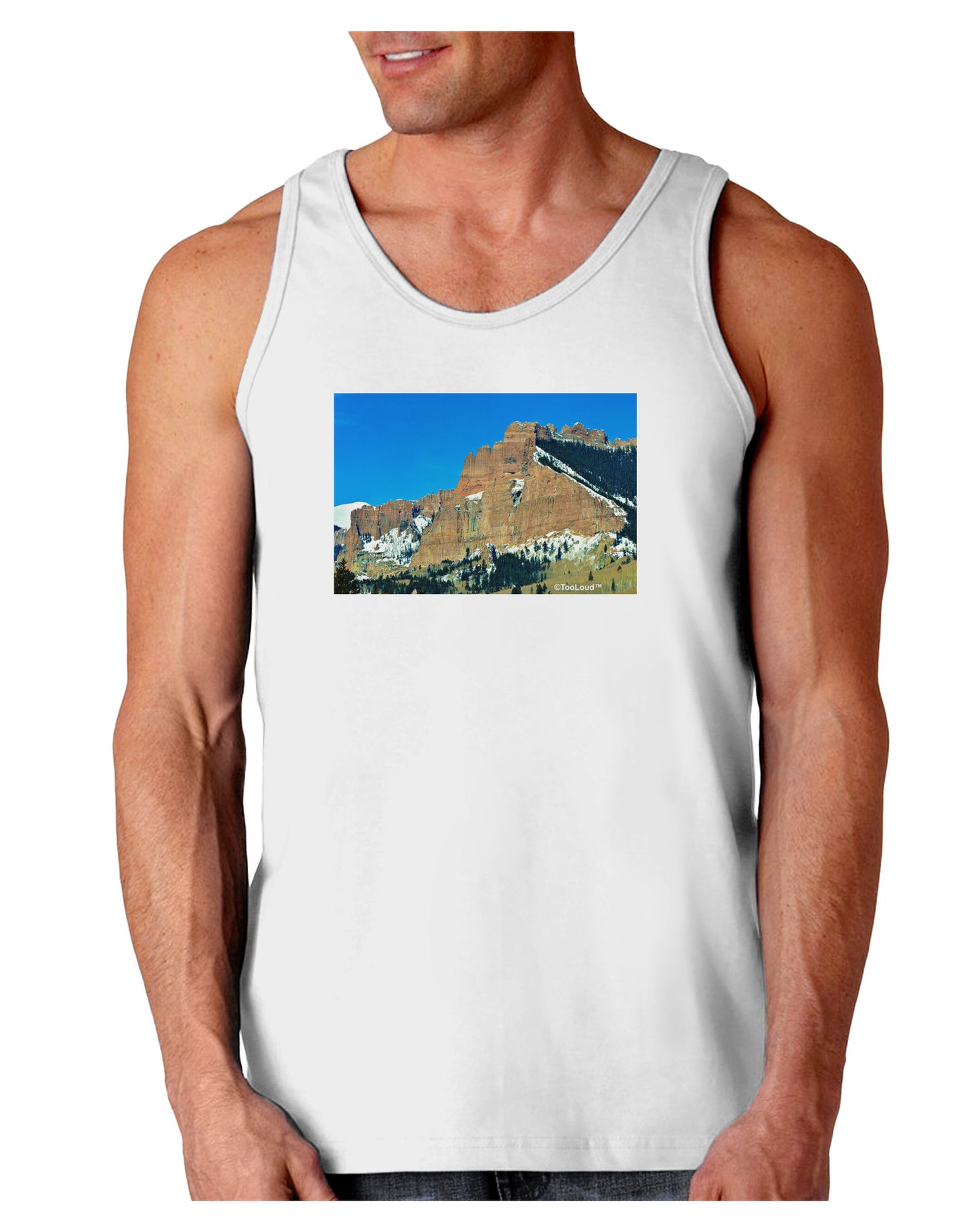 Colorado Snowy Mountains Loose Tank Top-Loose Tank Top-TooLoud-White-Small-Davson Sales