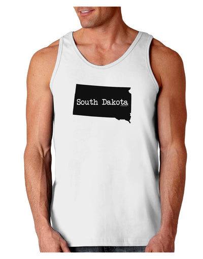 South Dakota - United States Shape Loose Tank Top by TooLoud-Loose Tank Top-TooLoud-White-Small-Davson Sales