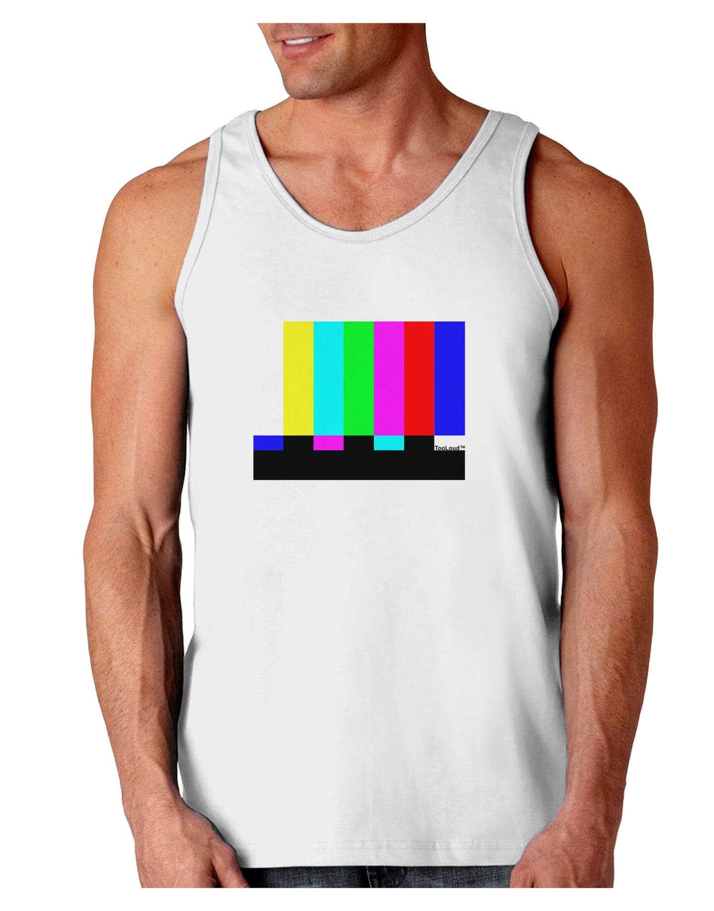 Color Bars Test Signal Loose Tank Top-Loose Tank Top-TooLoud-White-Small-Davson Sales