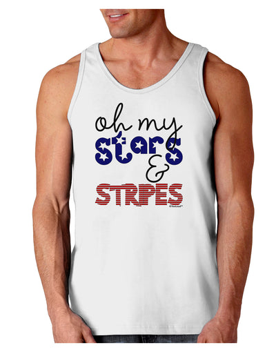 Oh My Stars and Stripes - Patriotic Design Loose Tank Top-Loose Tank Top-TooLoud-White-Small-Davson Sales