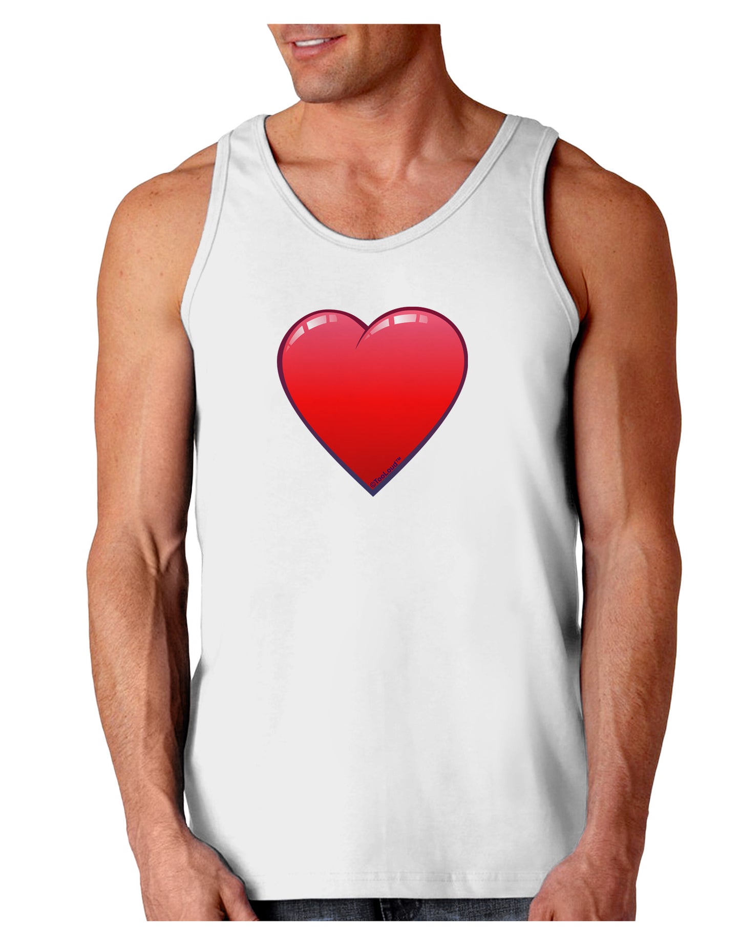 Cute Cartoon Heart Loose Tank Top by-Loose Tank Top-TooLoud-White-Small-Davson Sales