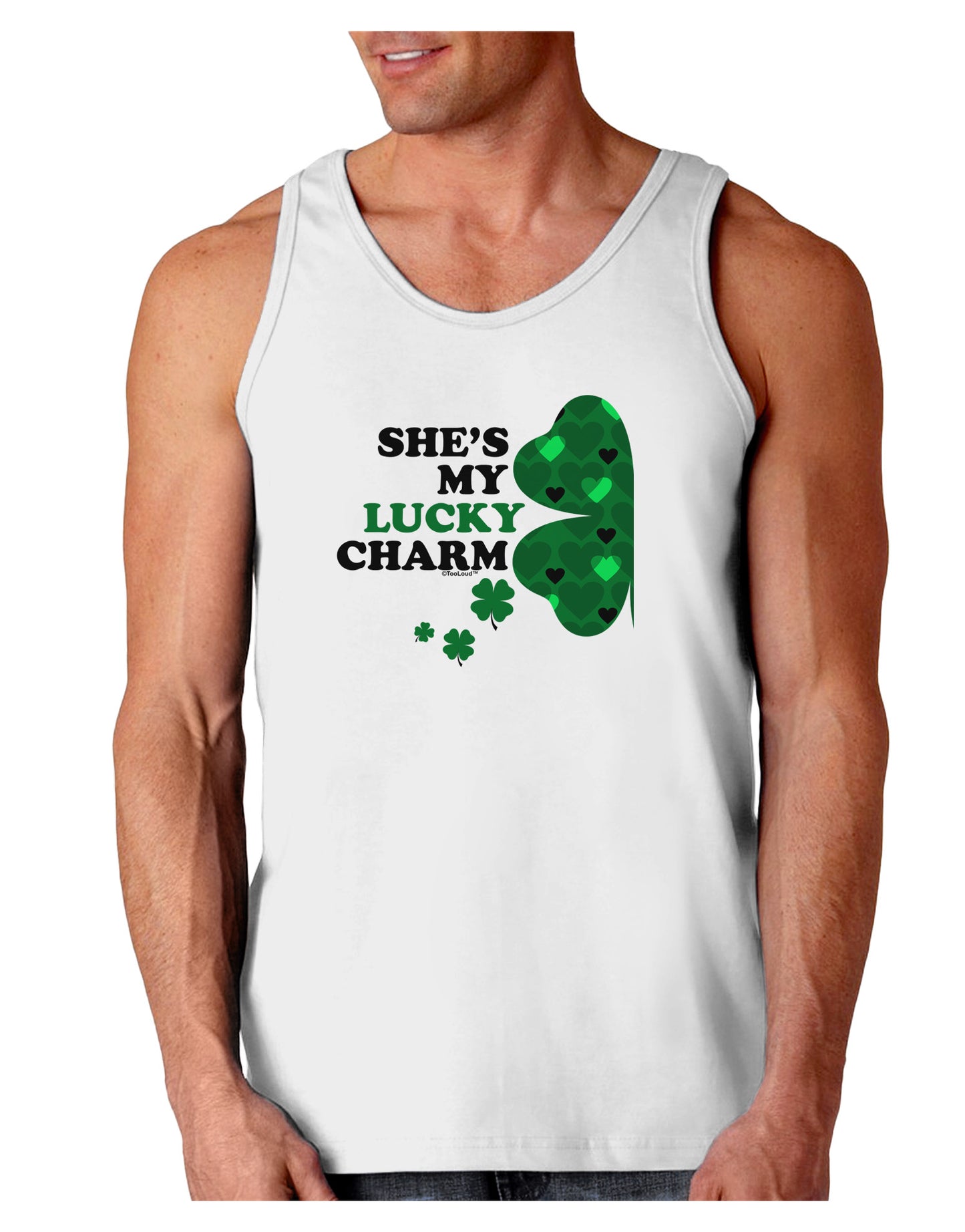 She's My Lucky Charm - Left Loose Tank Top-Loose Tank Top-TooLoud-White-Small-Davson Sales