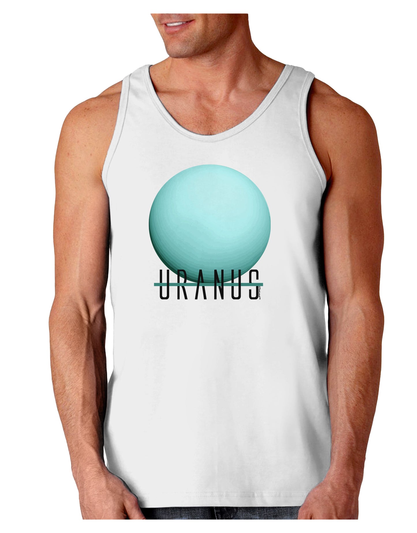 Planet Uranus Text Loose Tank Top-Loose Tank Top-TooLoud-White-Small-Davson Sales