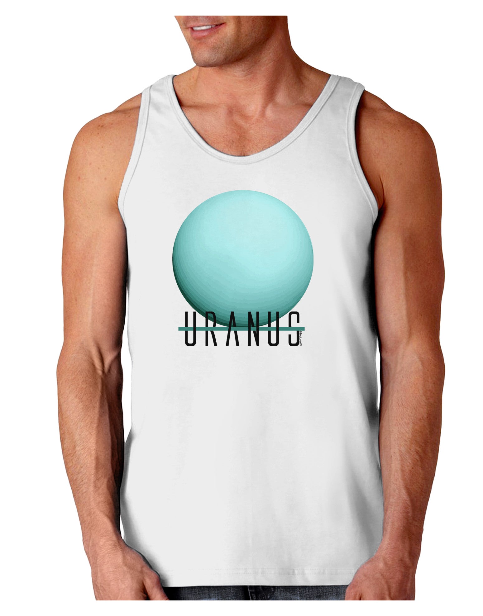 Planet Uranus Text Loose Tank Top-Loose Tank Top-TooLoud-White-Small-Davson Sales