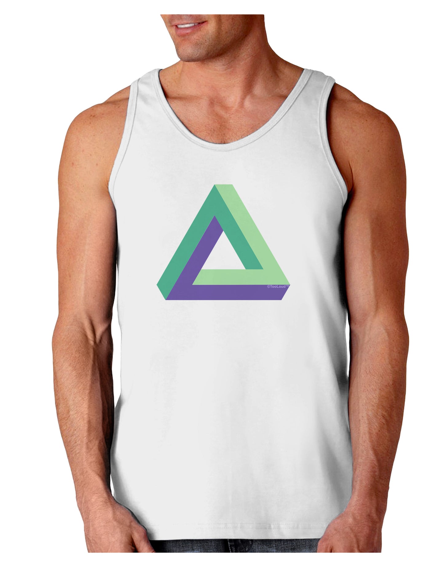 Impossible Triangle Loop Loose Tank Top-Loose Tank Top-TooLoud-White-Small-Davson Sales