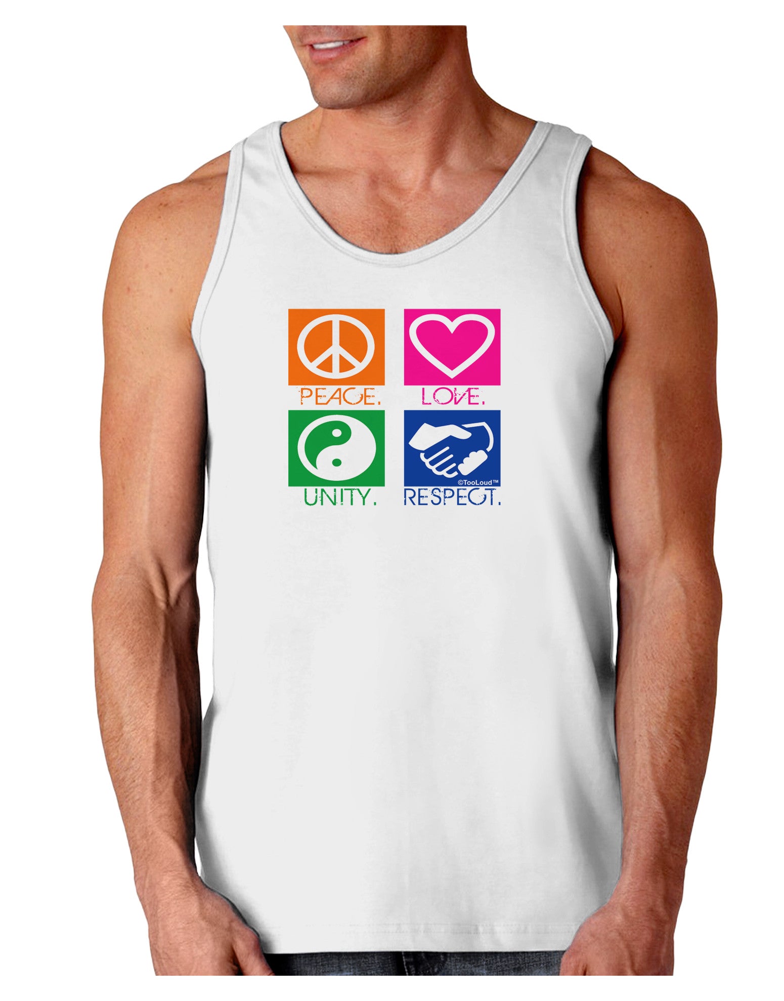 PLUR Squares Color Loose Tank Top-Loose Tank Top-TooLoud-White-Small-Davson Sales