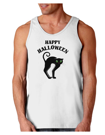 Happy Halloween Cute Black Cat Halloween Loose Tank Top-Loose Tank Top-TooLoud-White-Small-Davson Sales