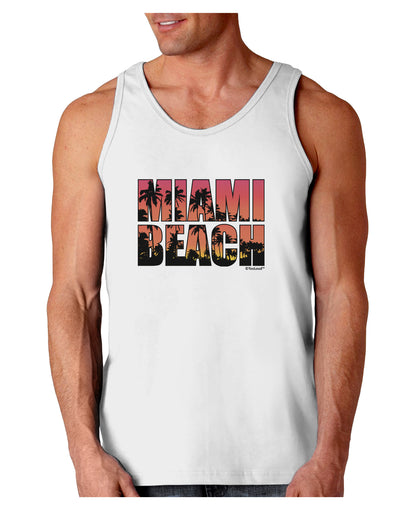 Miami Beach - Sunset Palm Trees Loose Tank Top by TooLoud-Loose Tank Top-TooLoud-White-Small-Davson Sales