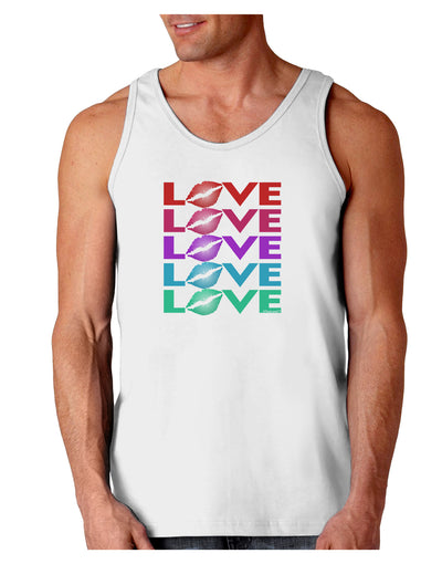 Colorful Love Kisses Loose Tank Top-Loose Tank Top-TooLoud-White-Small-Davson Sales