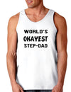 World's Okayest Step-Dad Loose Tank Top-Loose Tank Top-TooLoud-White-Small-Davson Sales