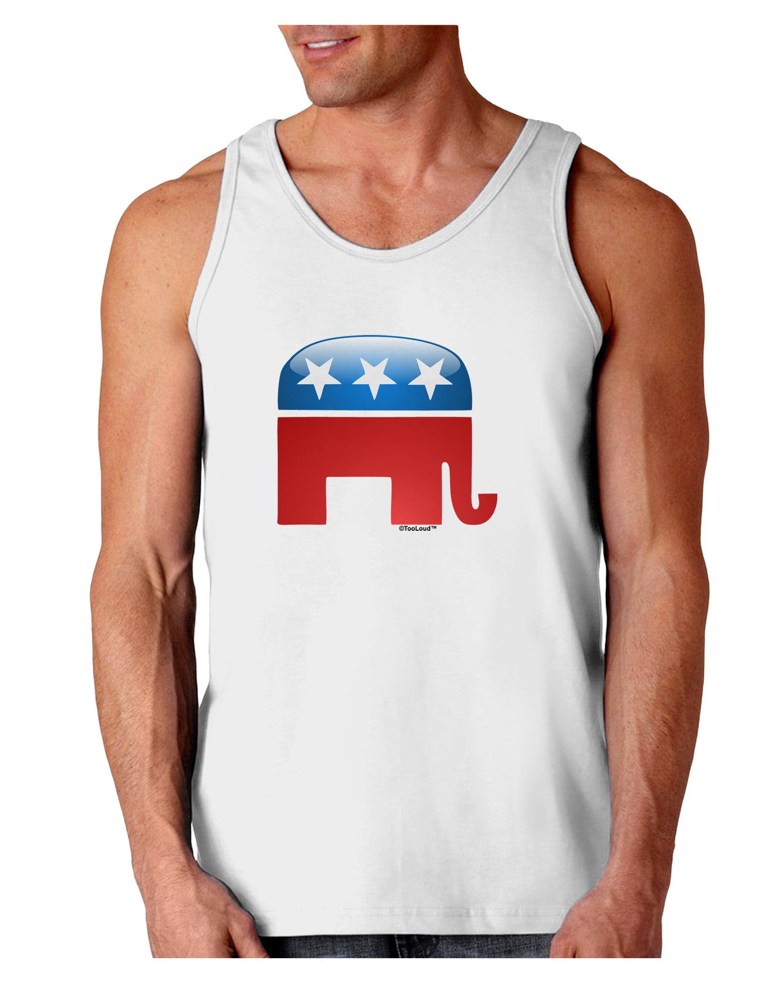 Republican Bubble Symbol Loose Tank Top-Loose Tank Top-TooLoud-White-Small-Davson Sales