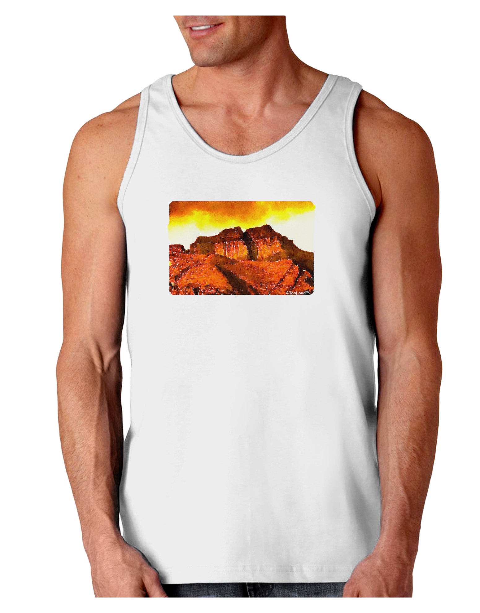 San Juan Mountain Range CO Loose Tank Top-Loose Tank Top-TooLoud-White-Small-Davson Sales