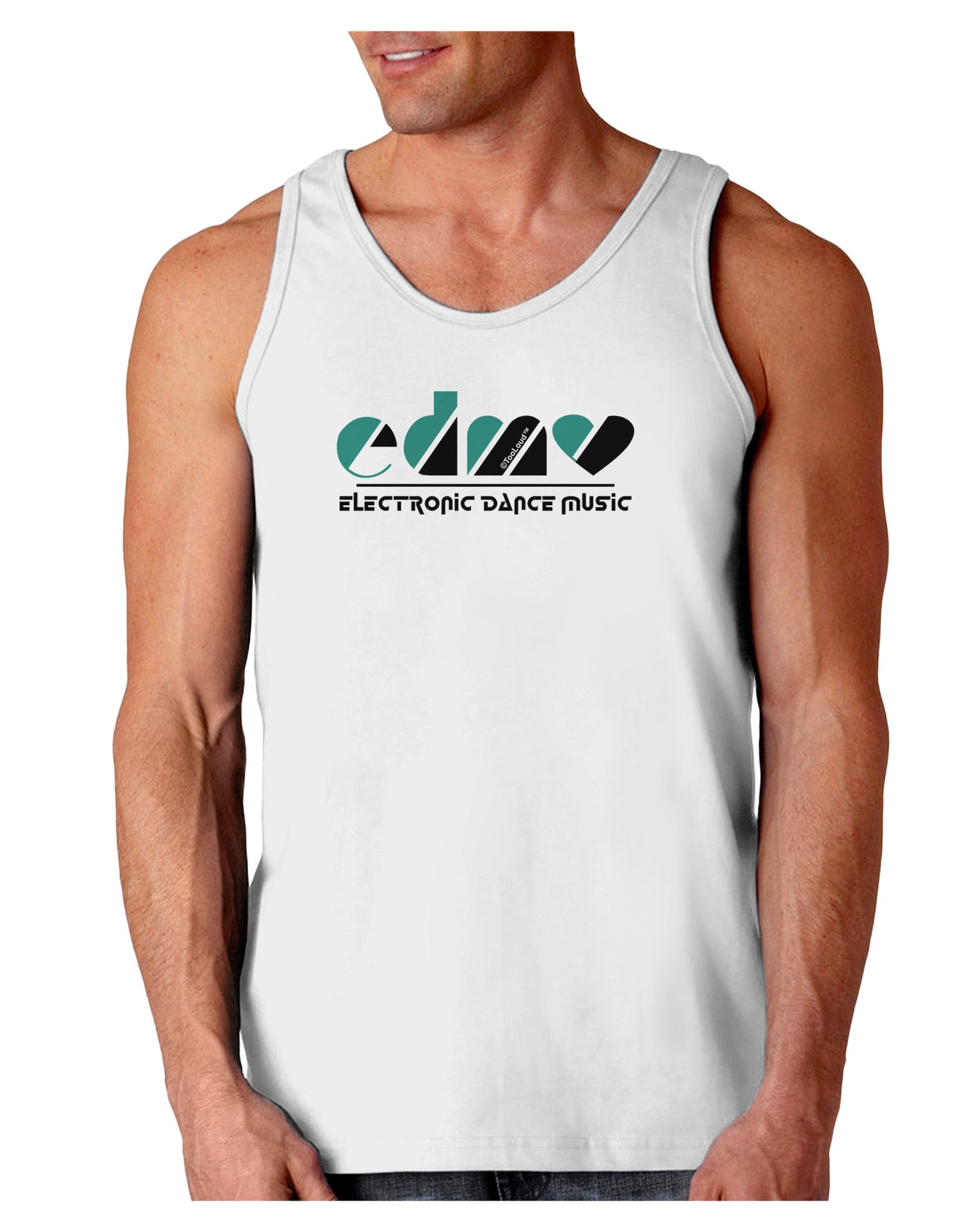 EDM Heart Black Loose Tank Top-Loose Tank Top-TooLoud-White-Small-Davson Sales