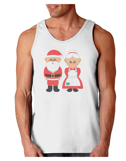 Cute Mr and Mrs Santa Claus Couple Christmas Loose Tank Top-Loose Tank Top-TooLoud-White-Small-Davson Sales