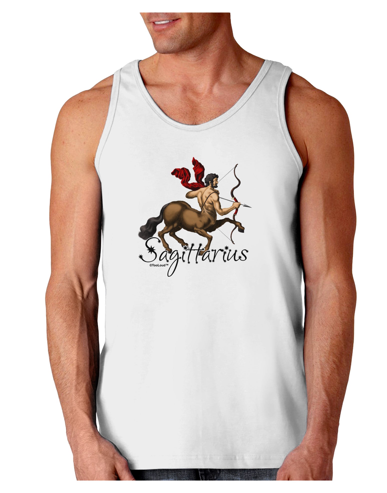 Sagittarius Color Illustration Loose Tank Top-Loose Tank Top-TooLoud-White-Small-Davson Sales