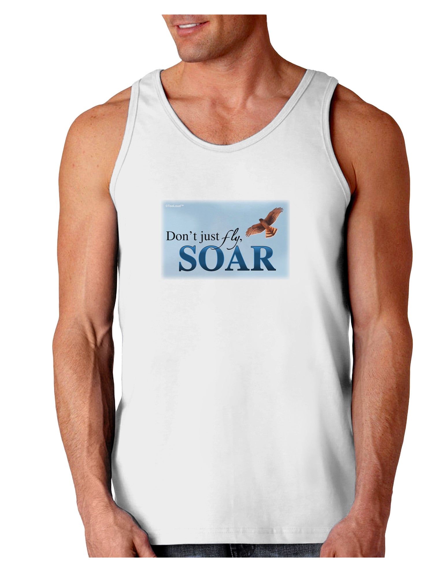 Don't Just Fly SOAR Loose Tank Top-Loose Tank Top-TooLoud-White-Small-Davson Sales