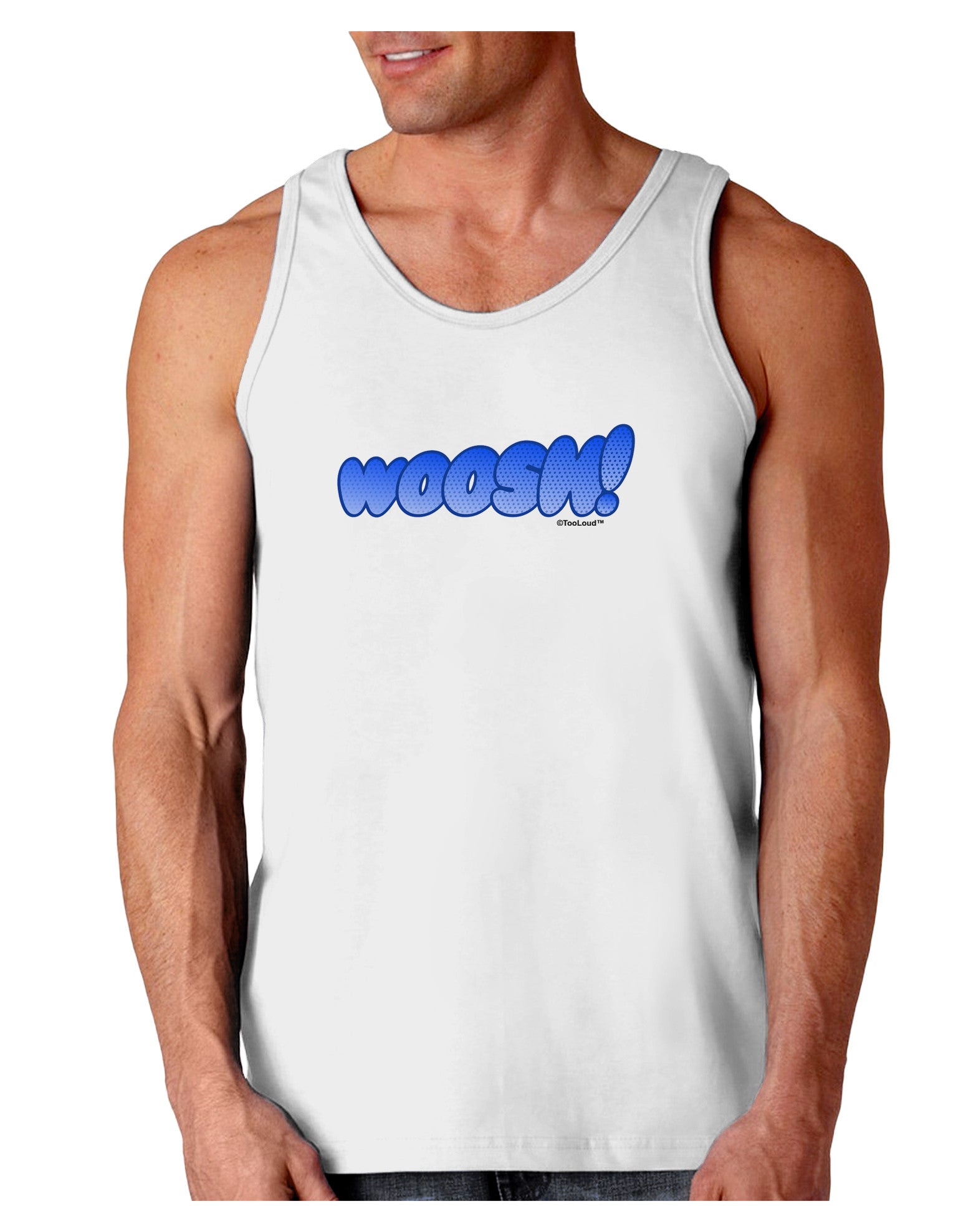 Onomatopoeia WOOSH Loose Tank Top-Loose Tank Top-TooLoud-White-Small-Davson Sales