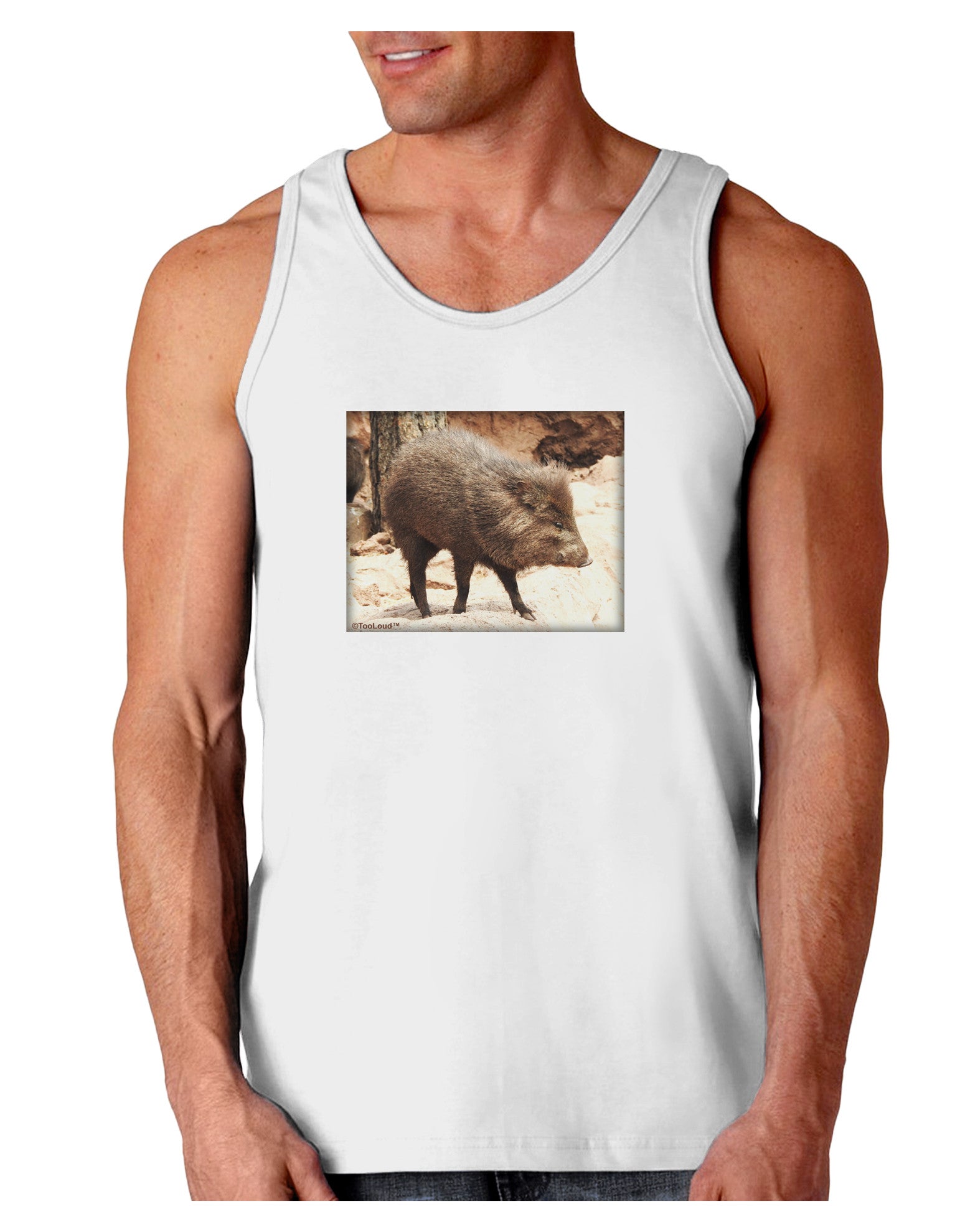 Little Javelina Loose Tank Top-Loose Tank Top-TooLoud-White-Small-Davson Sales