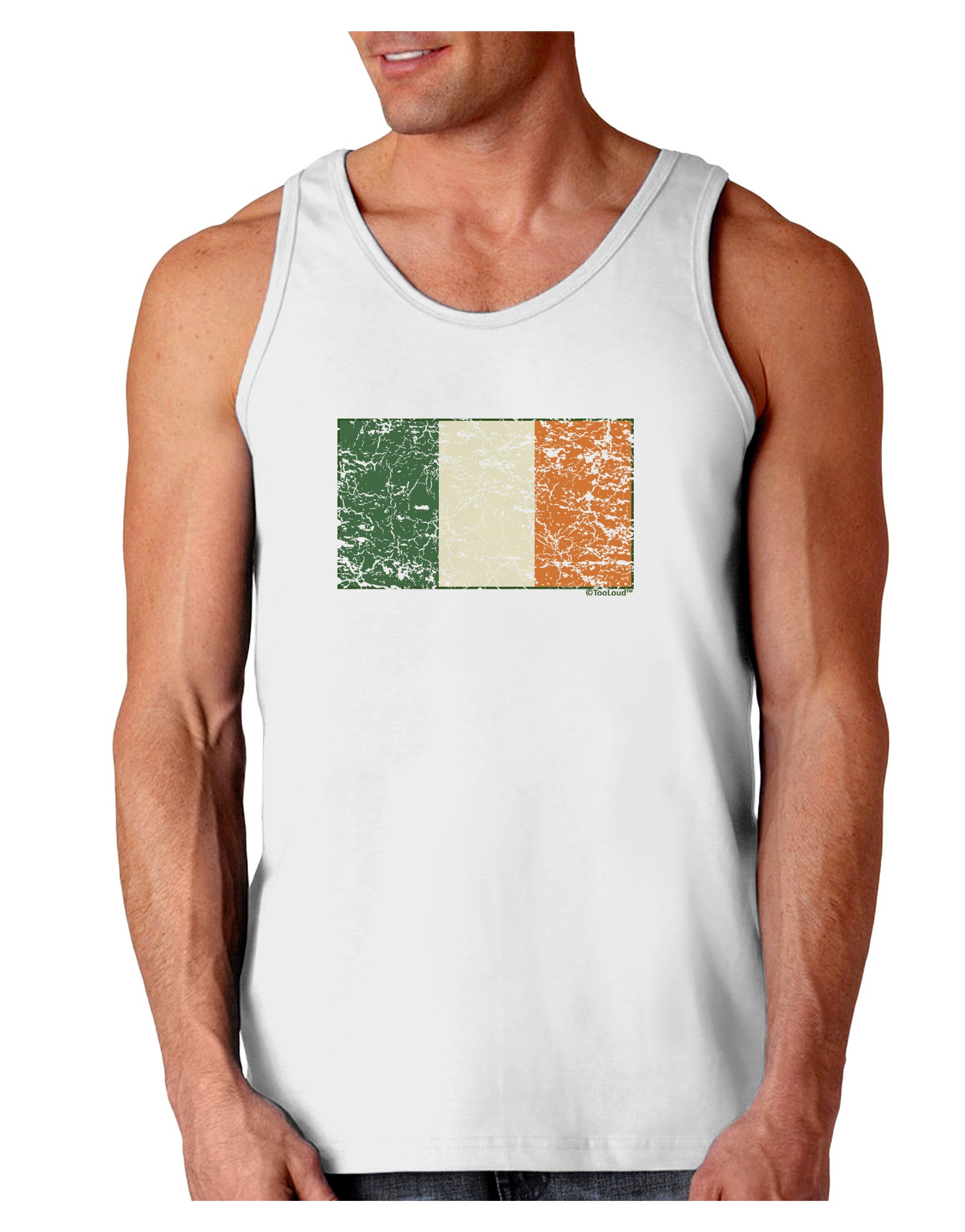 Distressed Irish Flag - Flag of Ireland Loose Tank Top-Loose Tank Top-TooLoud-White-Small-Davson Sales