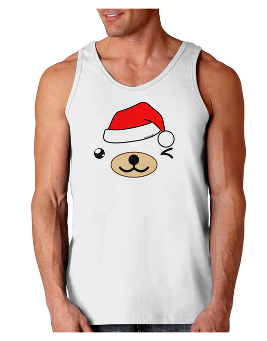Kyu-T Face Beartholomew Santa Boy Bear Loose Tank Top-Loose Tank Top-TooLoud-White-Small-Davson Sales