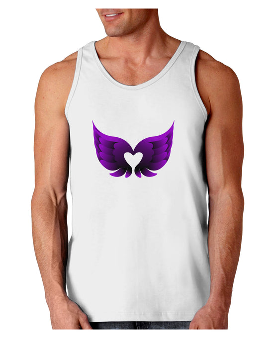 Cute Dark Angel Wings Black and Purple Heart Loose Tank Top-Loose Tank Top-TooLoud-White-Small-Davson Sales