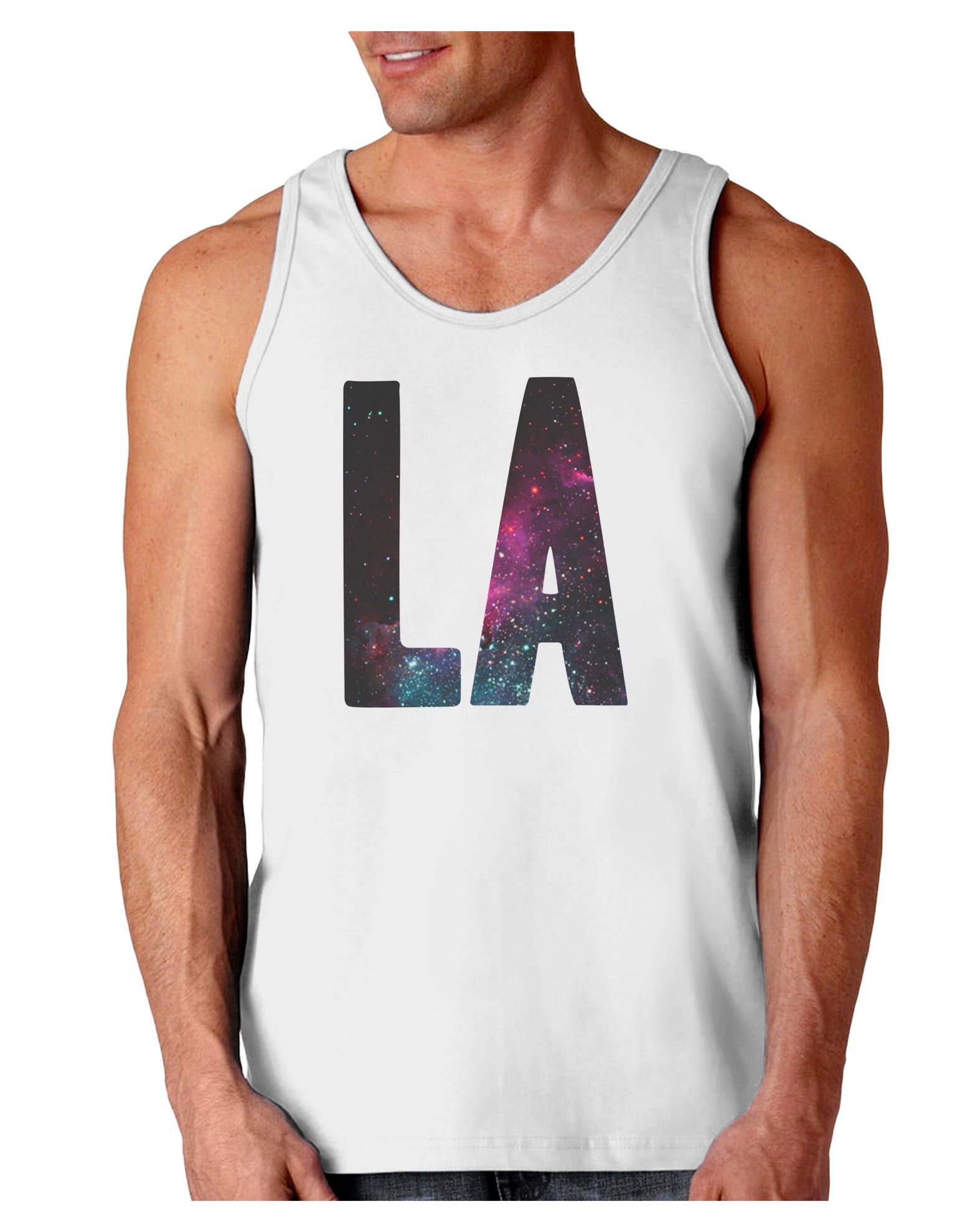 LA Outer Space Desgin Loose Tank Top-Loose Tank Top-TooLoud-White-Small-Davson Sales