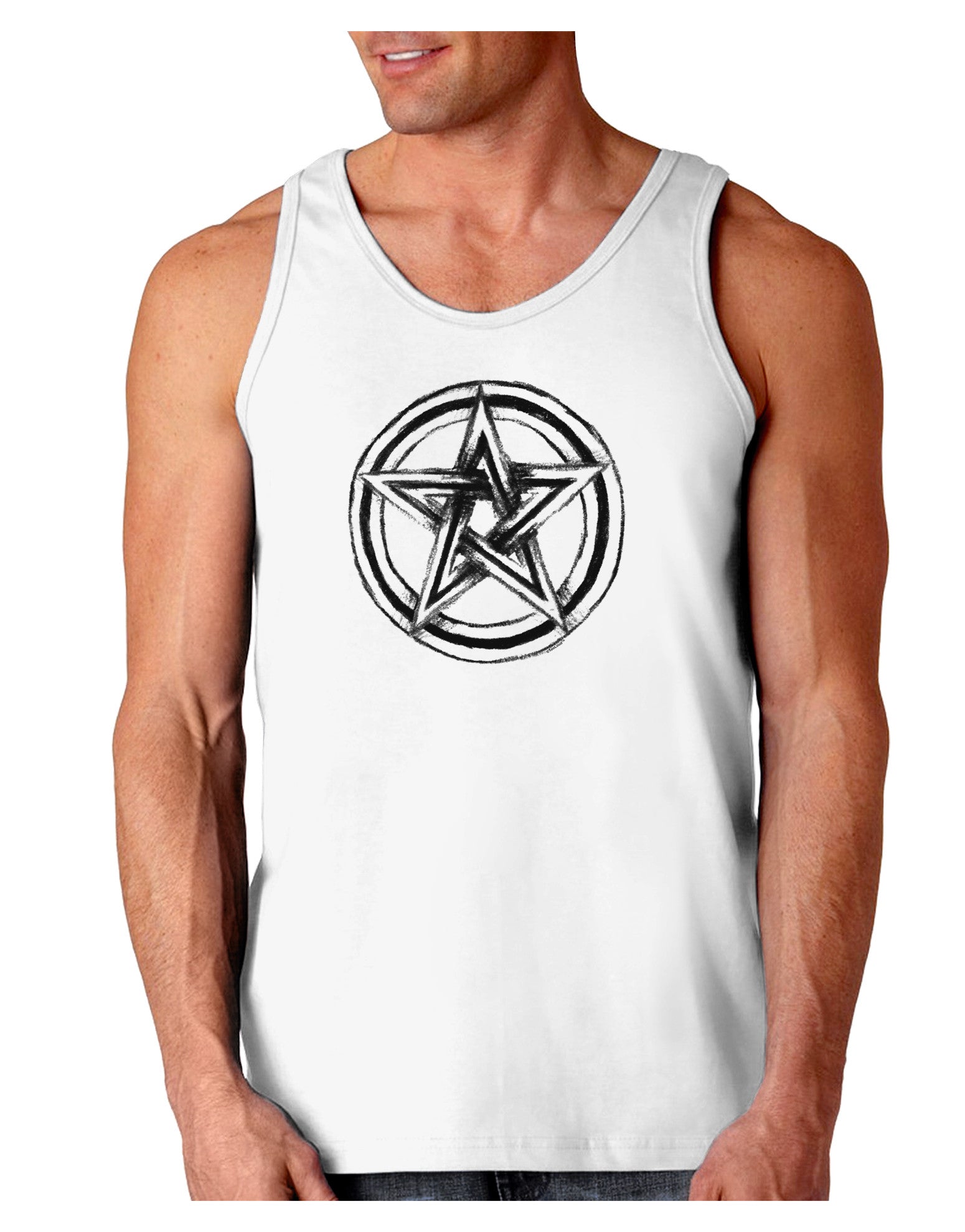 Pentacle Magick Witchcraft Star Loose Tank Top-Loose Tank Top-TooLoud-White-Small-Davson Sales