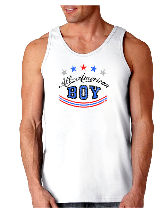 All-American Boy Loose Tank Top-Loose Tank Top-TooLoud-White-Small-Davson Sales