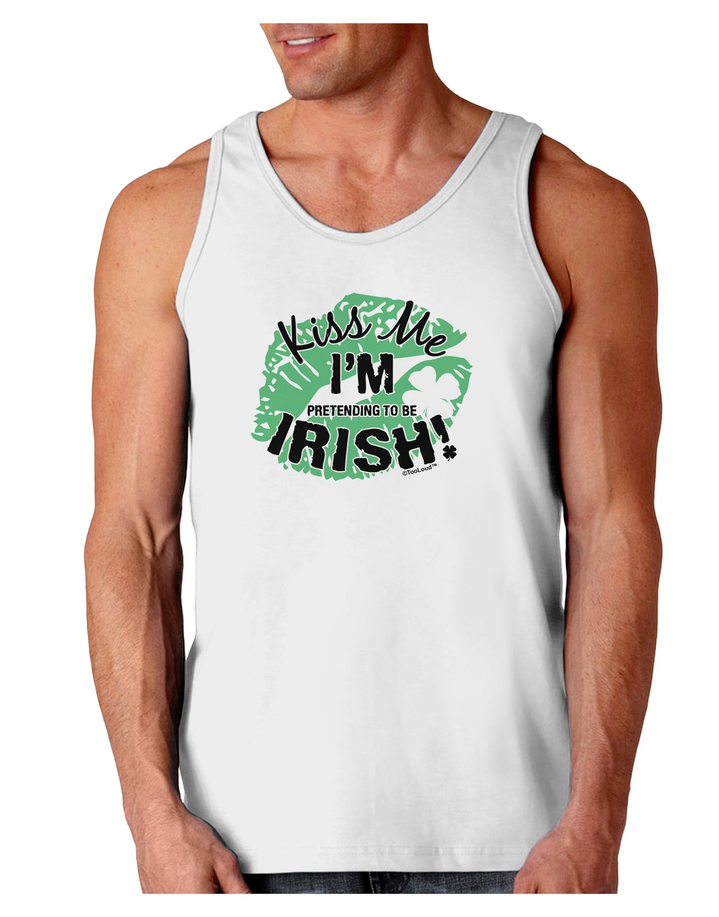 I'm Pretending To Be Irish Loose Tank Top-Loose Tank Top-TooLoud-White-Small-Davson Sales