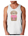 Cute Valentine Sloth Holding Heart Loose Tank Top by TooLoud-Loose Tank Top-TooLoud-White-Small-Davson Sales