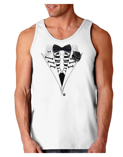 Skeleton Tuxedo Halloween Loose Tank Top-Loose Tank Top-TooLoud-White-Small-Davson Sales