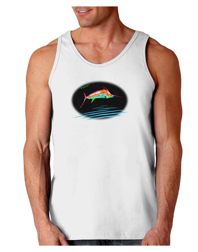 Colorful Swordfish Watercolor Loose Tank Top-Loose Tank Top-TooLoud-White-Small-Davson Sales