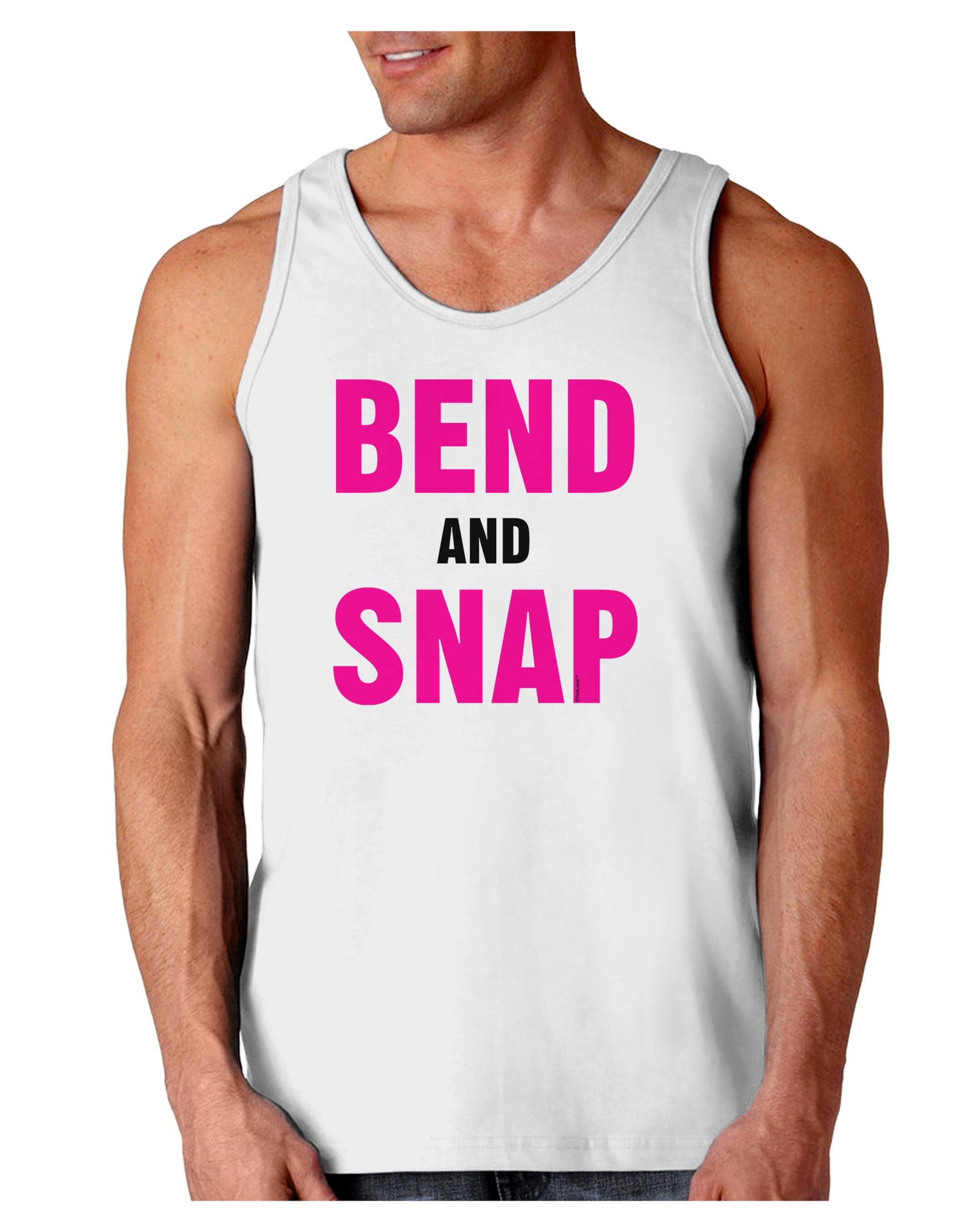 Bend and Snap Pink Text Loose Tank Top-Loose Tank Top-TooLoud-White-Small-Davson Sales