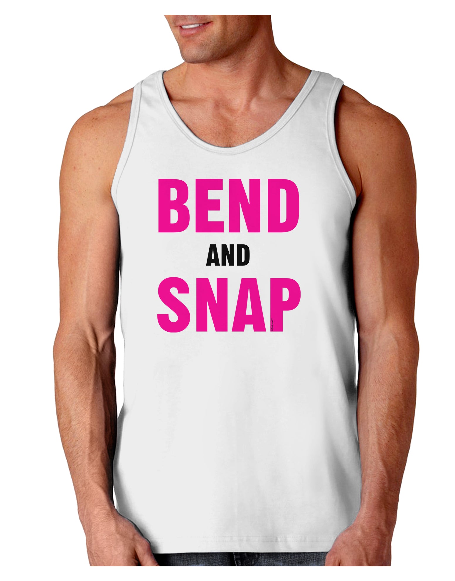 Bend and Snap Pink Text Loose Tank Top-Loose Tank Top-TooLoud-White-Small-Davson Sales