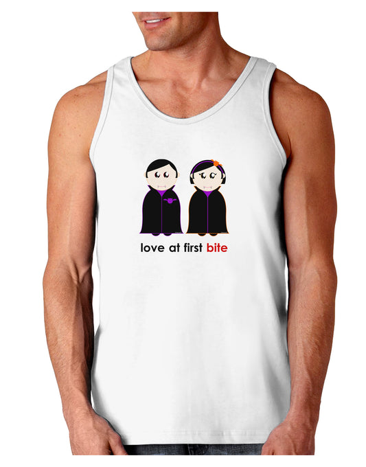 Love at First Bite Vampire Couple Halloween Loose Tank Top-Loose Tank Top-TooLoud-White-Small-Davson Sales